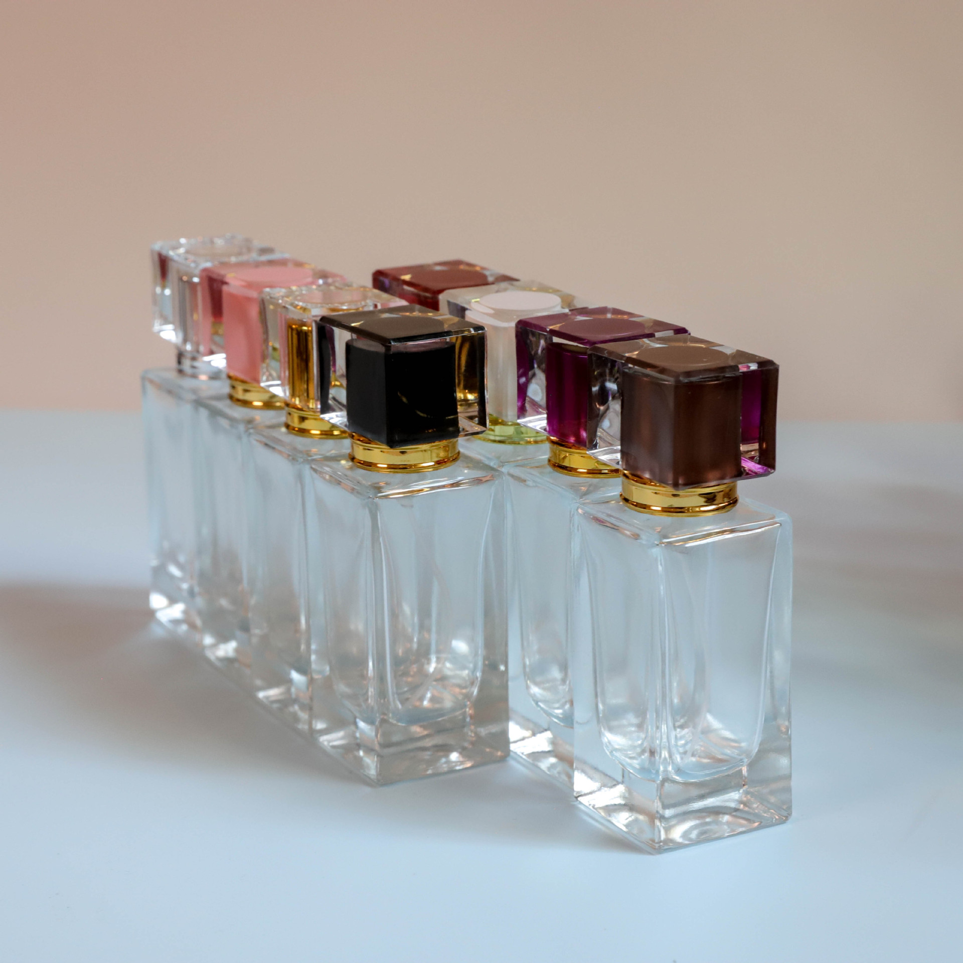 Perfume Fragrance World Qahwa - Premium Refillable Perfume Bottle Glass Transparent