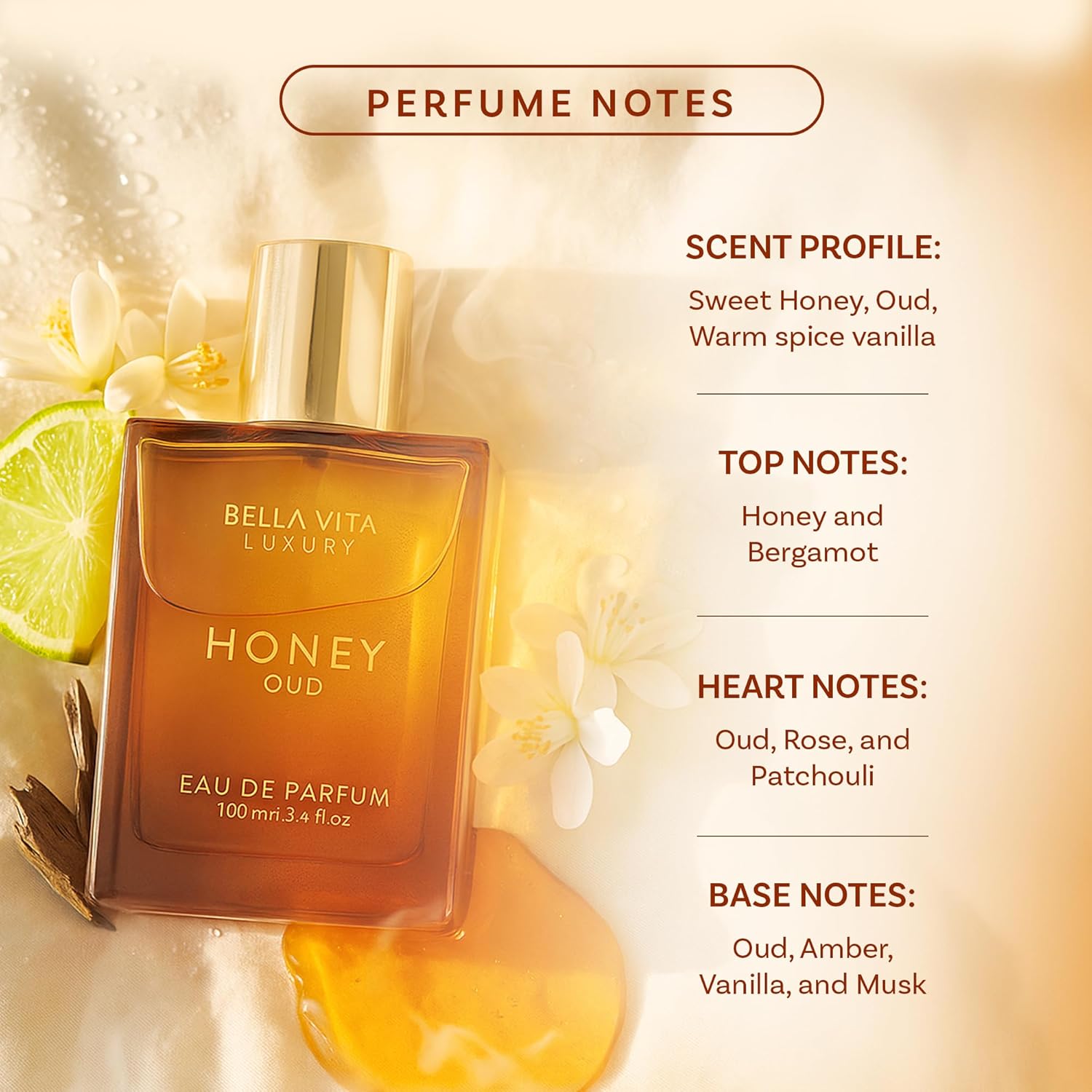 BellaVita Luxury Honey Oud EDP - Perfume Quality Fragrance Oils review and price